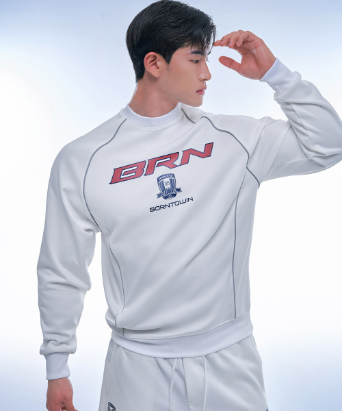 BORN TO WIN（ボーントゥウィン）の「BRN SILVER LINE JERSEY SWEATSHIRTS [IVORY]（スウェット・メンズ・その他・1/2/3/4）」の3枚目の写真