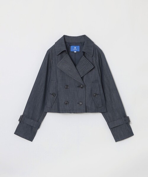 BLUE LABEL CRESTBRIDGE（ブルーレーベルクレストブリッジ）の「バックコンシャスショートトレンチコート（トレンチコート・レディース・ベージュ/ダークネイビー・38/36）」の11枚目の写真
