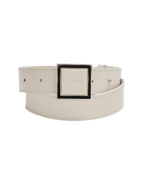Ameri(アメリ)の「SQUARE PARTS BELT(ベルト・レディース・アイボリー/ブラック・FREE)」の4枚目の写真
