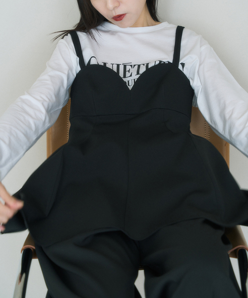 HARDY NOIR(アルディーノアール)の「《追加2》ダブルクロスビスチェ(シャツ/ブラウス・レディース・ブラック・FREE)」の1枚目の写真