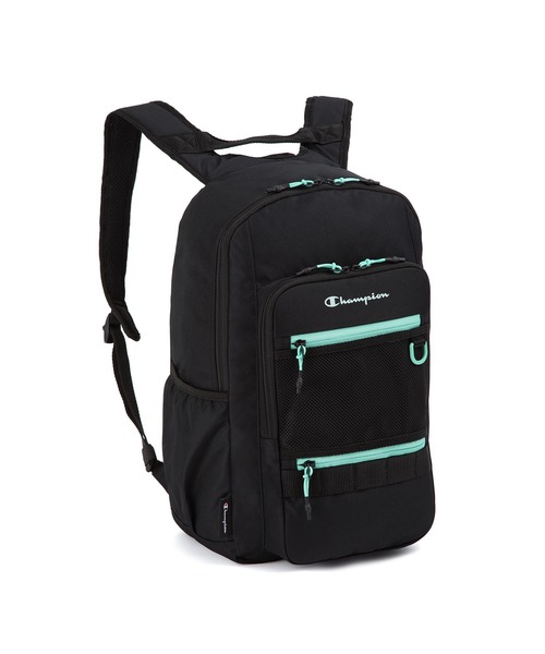Champion(チャンピオン)の「チャンピオン リュックサック ラウンド型 通学 65461(バックパック/リュック・メンズ・ブラック×ホワイト/ブラック×グリーン/ブラック×ピンク/ベージュ×ブラック・FREE)」の2枚目の写真