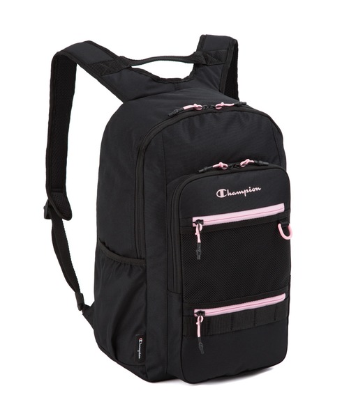 Champion(チャンピオン)の「チャンピオン リュックサック ラウンド型 通学 65461(バックパック/リュック・メンズ・ブラック×ホワイト/ブラック×グリーン/ブラック×ピンク/ベージュ×ブラック・FREE)」の3枚目の写真