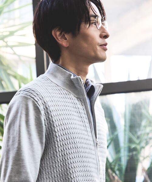 JUN STANDARD PICKS(ジュンスタンダードピックス)の「ウールブレンドドライバーズニット(ニット/セーター・メンズ・ライトグレー/ベージュ系その他・LL/L/M)」の21枚目の写真