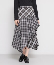 THE SHOP TK | チェック柄アシンメトリースカート(スカート)