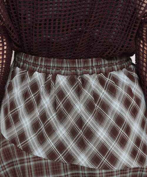 THE SHOP TK （ザ ショップ ティーケー ）の「チェック柄アシンメトリースカート（スカート・レディース・ブラック系1/ダークブラウン系1・12/13）」の18枚目の写真