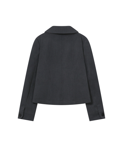 Miseki SEOUL(ミセキソウル)の「Omoi round collar blazer CHARCOAL(テーラードジャケット・レディース・その他・2/1)」の2枚目の写真