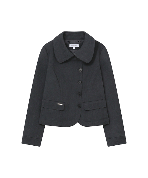 Miseki SEOUL(ミセキソウル)の「Omoi round collar blazer CHARCOAL(テーラードジャケット・レディース・その他・2/1)」の3枚目の写真