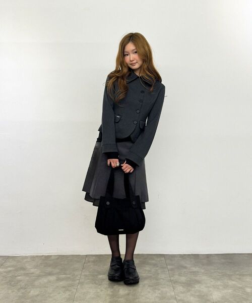 Miseki SEOUL(ミセキソウル)の「Omoi round collar blazer CHARCOAL(テーラードジャケット・レディース・その他・2/1)」の6枚目の写真