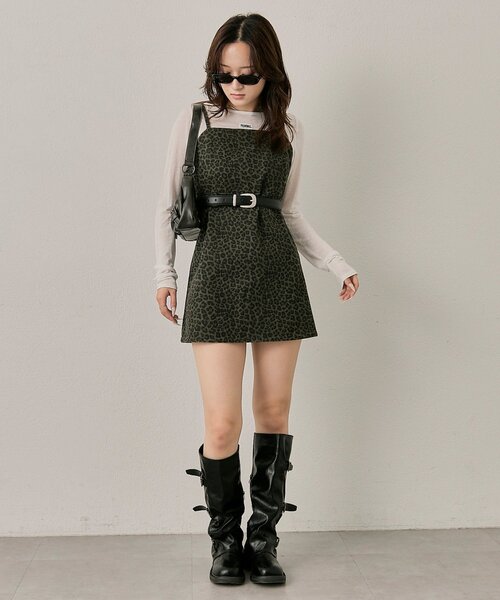 mline（エムライン）の「[mline]レオパード キャミワンピース（ワンピース・レディース・グレー/ブラウン・FREE）」の7枚目の写真