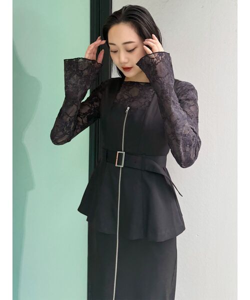 MURUA（ムルーア）の「フロントZIPビスチェジャンパースカート（ジャンパースカート・レディース・グレー/ブラック/ベージュ・2/1）」の17枚目の写真