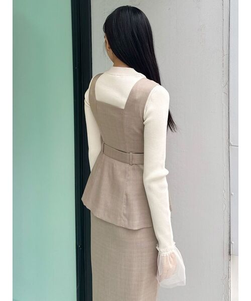 MURUA（ムルーア）の「フロントZIPビスチェジャンパースカート（ジャンパースカート・レディース・グレー/ブラック/ベージュ・2/1）」の12枚目の写真