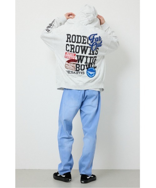 RODEO CROWNS WIDE BOWL(ロデオクラウンズワイドボウル)の「タイポグラフィーZIPパーカー(パーカー・メンズ・ブラック/ターコイズブルー系1/グレー×ホワイト・LARGE/MEDIUM)」の6枚目の写真