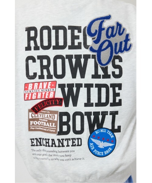 RODEO CROWNS WIDE BOWL(ロデオクラウンズワイドボウル)の「タイポグラフィーZIPパーカー(パーカー・メンズ・ブラック/ターコイズブルー系1/グレー×ホワイト・LARGE/MEDIUM)」の14枚目の写真