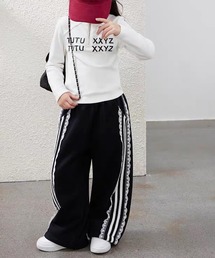 VIBGYOR（ヴィブジョー）の「lulunoix/レースライン スウェットワイドパンツ N15477（スウェットパンツ）」