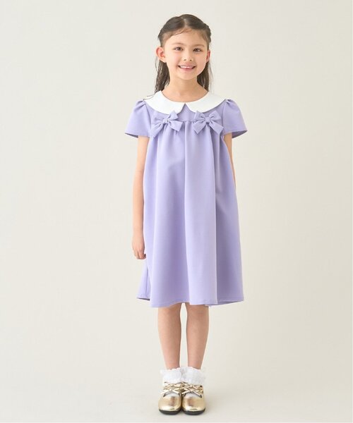 Lycee mine（リセマイン）の「【セレモニー】【おうちで洗える】丸衿付ワンピース【子供服】【キッズ】【女の子】（ワンピース・キッズ・ピンク/ラベンダー/ネイビー/ブラック・120cm/130cm/140cm/110cm/100cm）」の4枚目の写真
