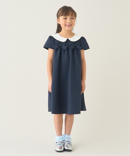 Lycee mine（リセマイン）の「【セレモニー】【おうちで洗える】丸衿付ワンピース【子供服】【キッズ】【女の子】（ワンピース・キッズ・ピンク/ラベンダー/ネイビー/ブラック・120cm/130cm/140cm/110cm/100cm）」の3枚目の写真