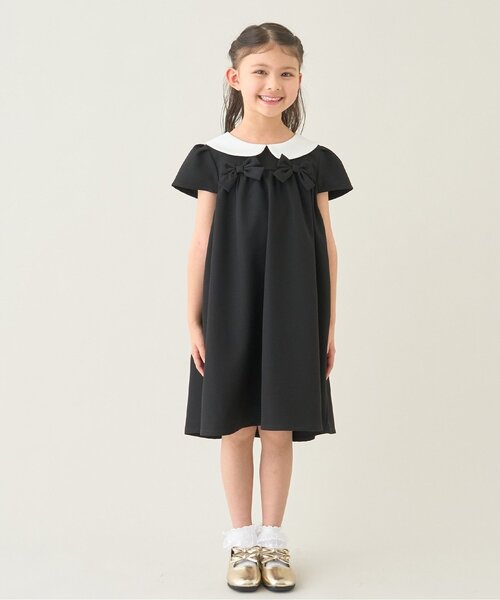 Lycee mine（リセマイン）の「【セレモニー】【おうちで洗える】丸衿付ワンピース【子供服】【キッズ】【女の子】（ワンピース・キッズ・ピンク/ラベンダー/ネイビー/ブラック・120cm/130cm/140cm/110cm/100cm）」の2枚目の写真