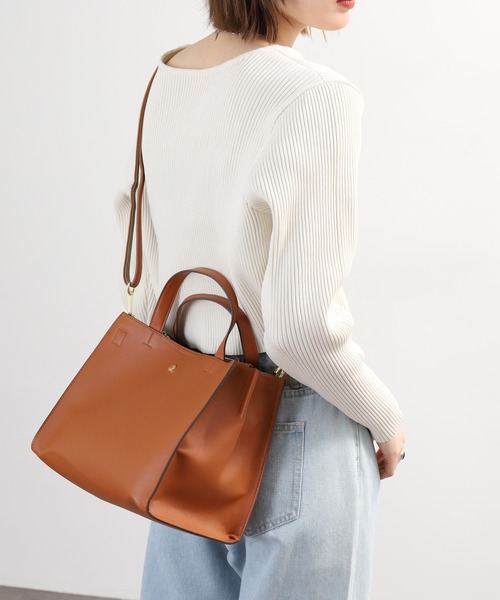 mignon（ミニョン）の「mignon ハンドルバッグ 合皮 レディースバッグ（トートバッグ・レディース・キャメル/ブラック・FREE）」の16枚目の写真
