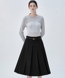 MALOUPE（マロップ）の「3113 プリーツスカート (ブラック)（スカート）」
