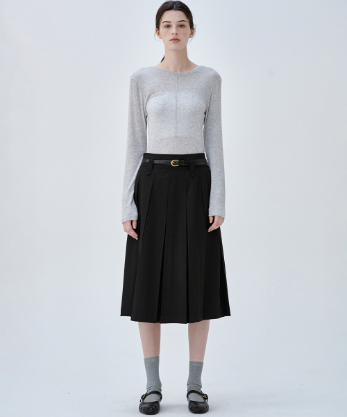 MALOUPE（マロップ）の「3113 プリーツスカート (ブラック)（スカート・レディース・その他・SMALL/MEDIUM）」の4枚目の写真