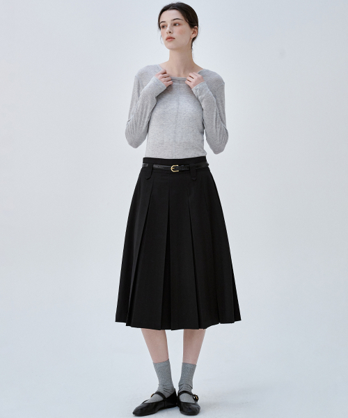 MALOUPE（マロップ）の「3113 プリーツスカート (ブラック)（スカート・レディース・その他・SMALL/MEDIUM）」の5枚目の写真