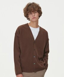 エッセンシャルニットカーディガン_ブラウン