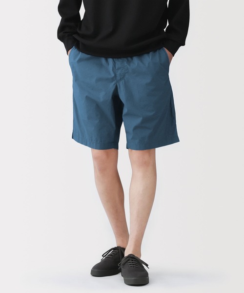 無印良品（ムジルシリョウヒン）の「紳士 洗いざらしブロードイージーショートパンツ（その他パンツ・メンズ・ブラック/スモークピンク/ブラウン系/チャコールグレー/ネイビー/カーキ系/ブルー系・S/M/L/XL）」の6枚目の写真