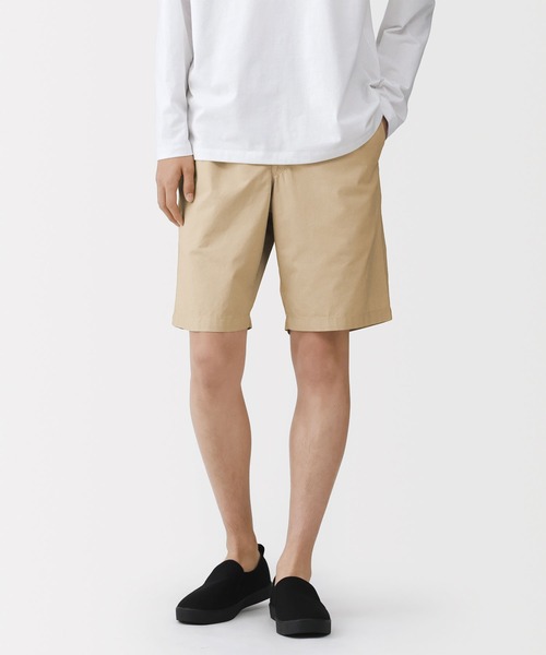 無印良品(ムジルシリョウヒン)の「紳士 洗いざらしブロードイージーショートパンツ(その他パンツ・メンズ・ブラック/スモークピンク/ブラウン系/チャコールグレー/ネイビー/カーキ系/ブルー系/ベージュ・S/M/L/XL)」の4枚目の写真