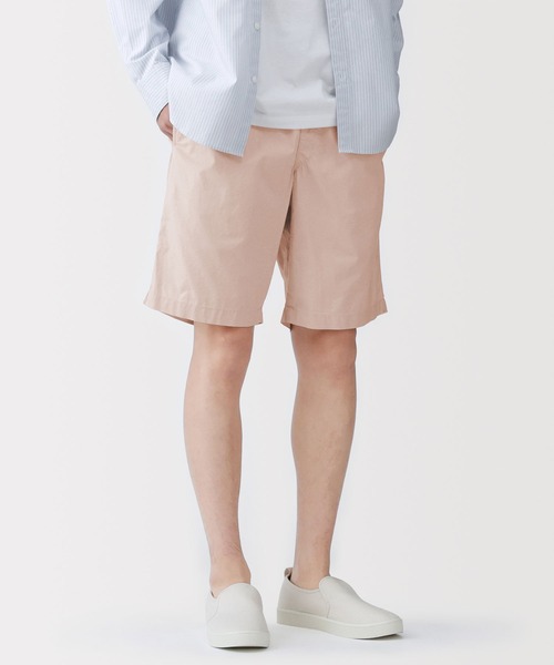無印良品（ムジルシリョウヒン）の「紳士 洗いざらしブロードイージーショートパンツ（その他パンツ・メンズ・ブラック/スモークピンク/ブラウン系/チャコールグレー/ネイビー/カーキ系/ブルー系・S/M/L/XL）」の7枚目の写真