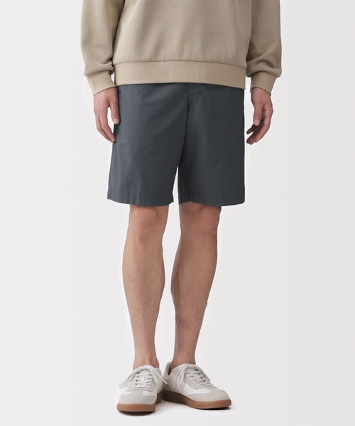 無印良品（ムジルシリョウヒン）の「紳士 洗いざらしブロードイージーショートパンツ（その他パンツ・メンズ・ブラック/スモークピンク/ブラウン系/チャコールグレー/ネイビー/カーキ系/ブルー系・S/M/L/XL）」の2枚目の写真