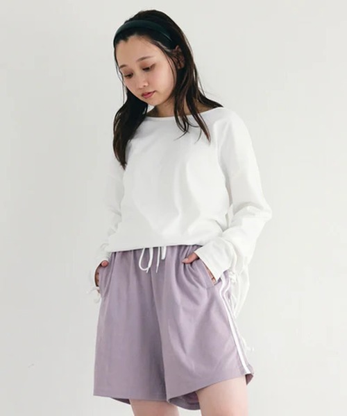 merrylatte（メリーラテ）の「サイドドロストラッシュガードプルオーバー【IROHANI】（Tシャツ/カットソー・レディース・ブラック/ホワイト・FREE）」の2枚目の写真