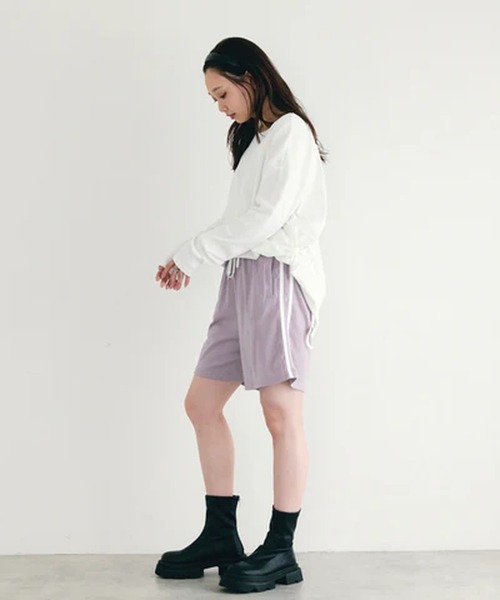 merrylatte（メリーラテ）の「サイドドロストラッシュガードプルオーバー【IROHANI】（Tシャツ/カットソー・レディース・ブラック/ホワイト・FREE）」の11枚目の写真