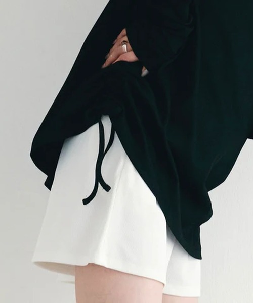 merrylatte（メリーラテ）の「サイドドロストラッシュガードプルオーバー【IROHANI】（Tシャツ/カットソー・レディース・ブラック/ホワイト・FREE）」の13枚目の写真