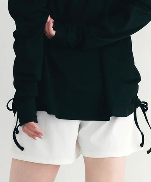 merrylatte（メリーラテ）の「サイドドロストラッシュガードプルオーバー【IROHANI】（Tシャツ/カットソー・レディース・ブラック/ホワイト・FREE）」の14枚目の写真