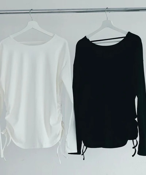 merrylatte（メリーラテ）の「サイドドロストラッシュガードプルオーバー【IROHANI】（Tシャツ/カットソー・レディース・ブラック/ホワイト・FREE）」の15枚目の写真