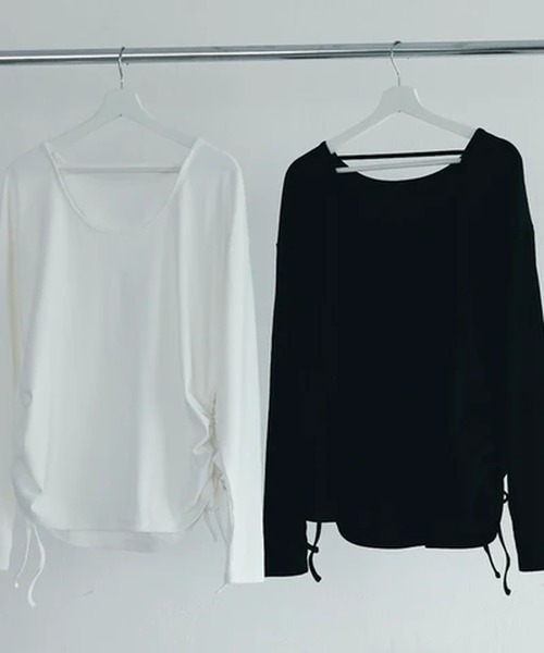 merrylatte（メリーラテ）の「サイドドロストラッシュガードプルオーバー【IROHANI】（Tシャツ/カットソー・レディース・ブラック/ホワイト・FREE）」の16枚目の写真