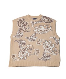 many men many mind（メニーメンメニーマインド）の「【RES】【many men many mind】ルーズシルエットレトロ柄ニットベスト（ベスト）」