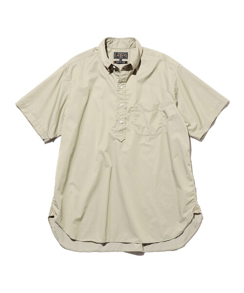 BEAMS PLUS（ビームスプラス）の「B.D. Pullover Classic-fit NYCO Twill（シャツ/ブラウス・メンズ・チャコールグレー/ベージュ・SMALL/MEDIUM/X-LARGE/LARGE）」の2枚目の写真