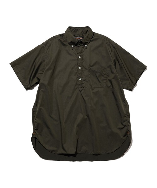BEAMS PLUS（ビームスプラス）の「B.D. Pullover Classic-fit NYCO Twill（シャツ/ブラウス・メンズ・チャコールグレー/ベージュ・SMALL/MEDIUM/X-LARGE/LARGE）」の3枚目の写真