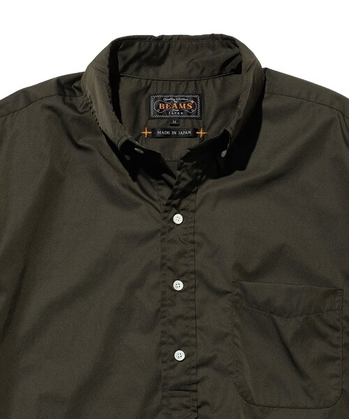 BEAMS PLUS（ビームスプラス）の「B.D. Pullover Classic-fit NYCO Twill（シャツ/ブラウス・メンズ・チャコールグレー/ベージュ・SMALL/MEDIUM/X-LARGE/LARGE）」の4枚目の写真