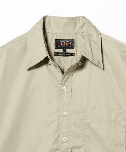 BEAMS PLUS（ビームスプラス）の「B.D. Pullover Classic-fit NYCO Twill（シャツ/ブラウス・メンズ・チャコールグレー/ベージュ・SMALL/MEDIUM/X-LARGE/LARGE）」の14枚目の写真
