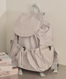 【float】しわしわ加工 ドロストポケット付き フラップリュック リュックサック【7色展開】