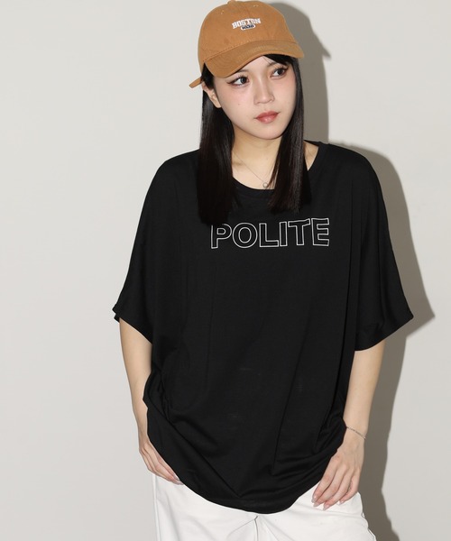 FUNALIVE(ファンアライブ)の「前後ロゴドルマンTチュニック 半端袖(Tシャツ/カットソー・レディース・ブラック/モカ/ホワイト・L)」の20枚目の写真