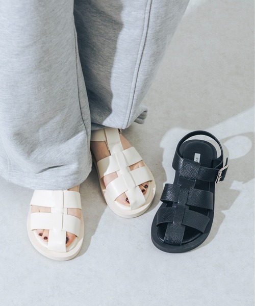 セール】【S-LLサイズ展開・軽量】グルカフラットサンダル JA5971