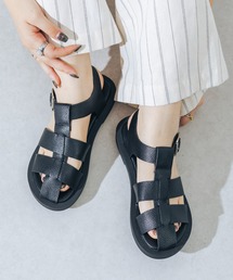 【S-LLサイズ展開・軽量】グルカフラットサンダル JA5971