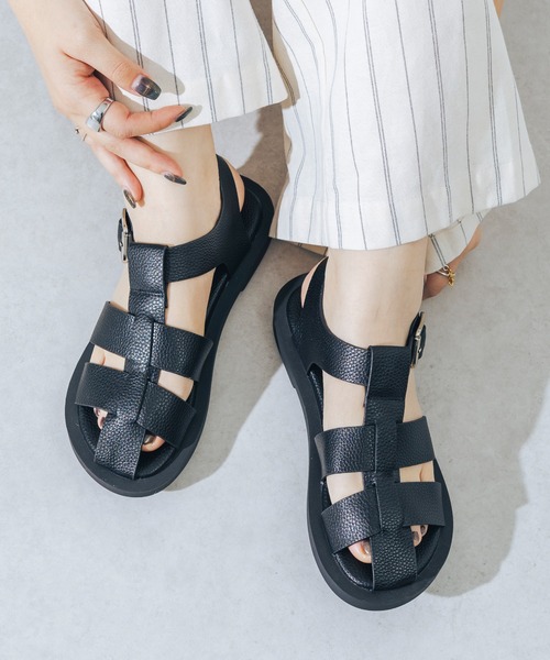 S-LLサイズ展開・軽量】グルカフラットサンダル JA5971（サンダル