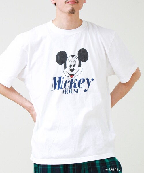GOOD ROCK SPEED(グッドロックスピード)の「【GOOD ROCK SPEED】MICKEY / ミッキーマウス / プリントTシャツ(Tシャツ/カットソー・メンズ・ホワイト系その他2/ブラウン/ホワイト系その他3/ネイビー・FREE)」の2枚目の写真