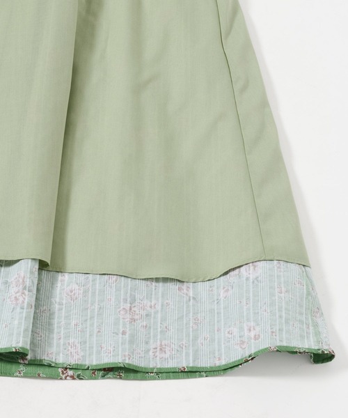 mysty woman（ミスティウーマン）の「レトロフラワーVネックワンピース 666532（ワンピース・レディース・グリーン/ネイビー・FREE）」の16枚目の写真