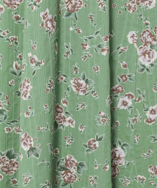 mysty woman（ミスティウーマン）の「レトロフラワーVネックワンピース 666532（ワンピース・レディース・グリーン/ネイビー・FREE）」の17枚目の写真