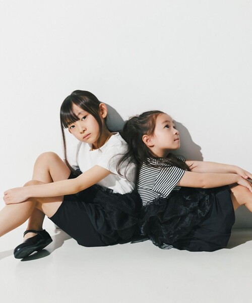 BRANSHES（ブランシェス）の「【b.+A】金子綾/ドットフリル付きチュニック（チュニック・キッズ・オフホワイト/その他/ブラック・150/120/100/90/140/130/110）」の6枚目の写真